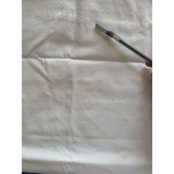 Pillowcase cream heart embroidery scalloped 1 single long vintage - Picture 4 of 5